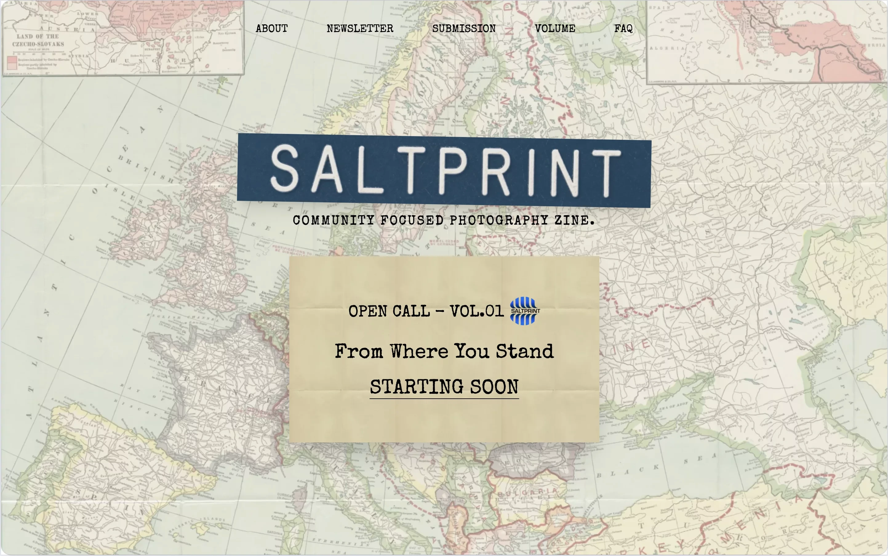 SALTPRINT ZINE photography magazine, desktop view